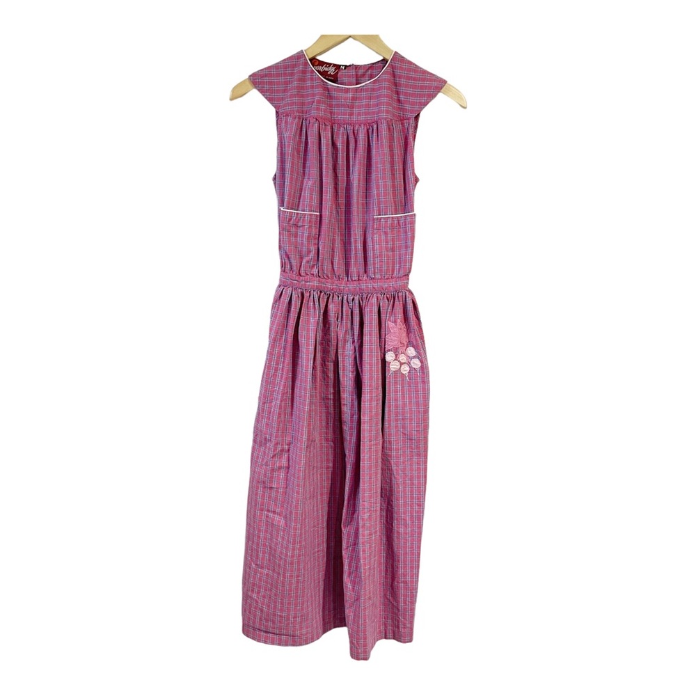 Partridge Medium Sleeveless Maxi Countrycore Dress Pockets Button Down Back